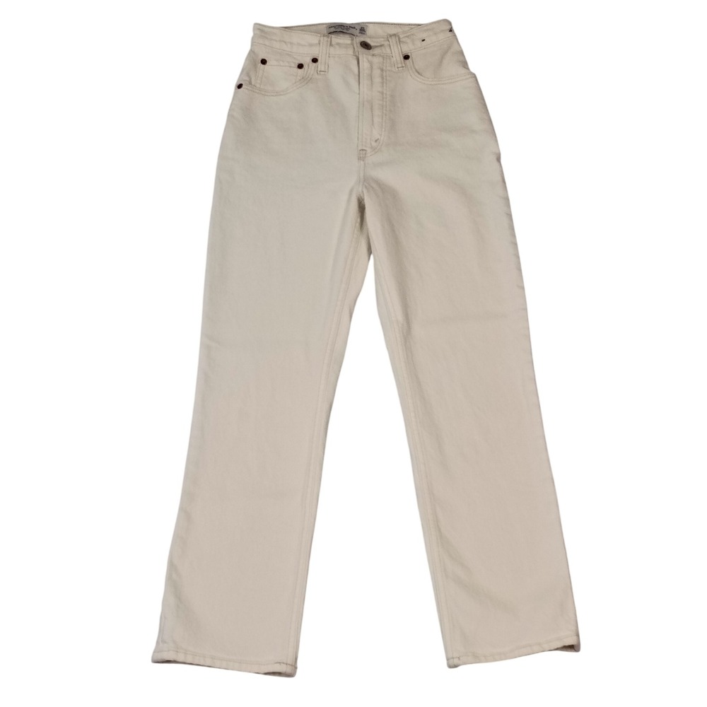 Abercrombie & Fitch Curve Love Ankle Straight Ultra High Rise Jeans 23/000R